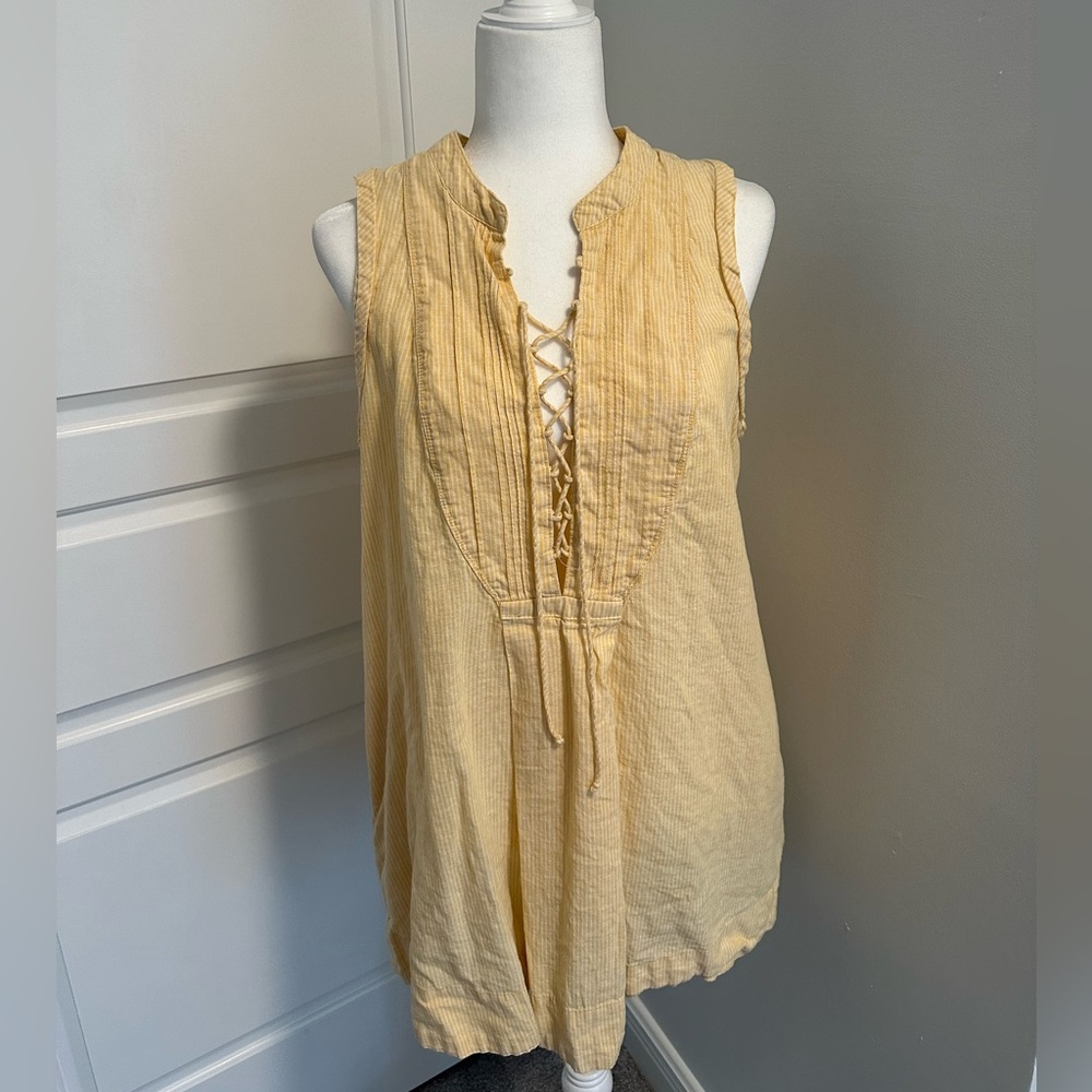 Free People | Yellow & White Stripe Dress